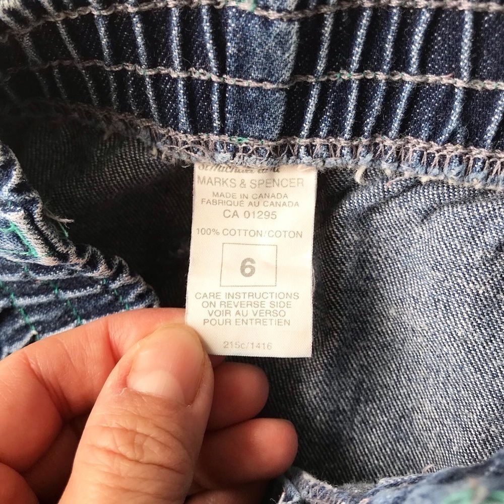 Vintage Marks & Spencer corduroy/denim pleated waist jeans VGUC 6Y - Picture 8 of 9